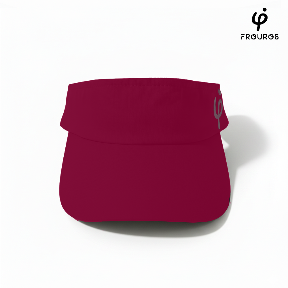 Visera deportiva Frouros granada vista frontal para running y tenis.