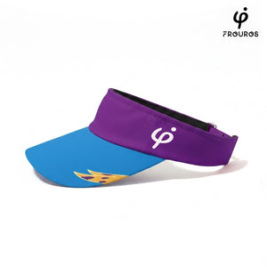 Perfil lateral de la visera para niños Frouros, mostrando el diseño ergonómico y el color turquesa vibrante.